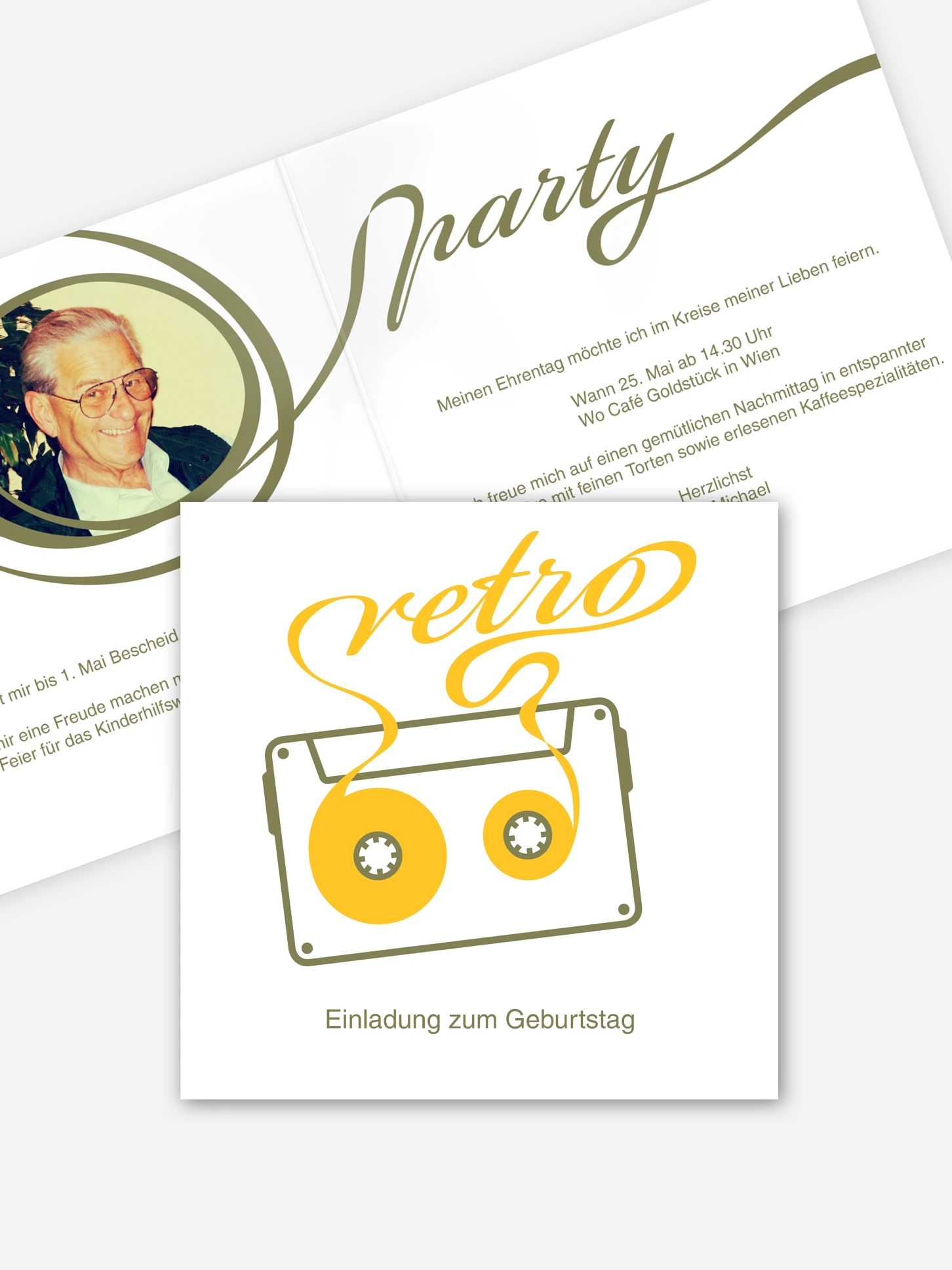 Einladung 70. Geburtstag Mixtape