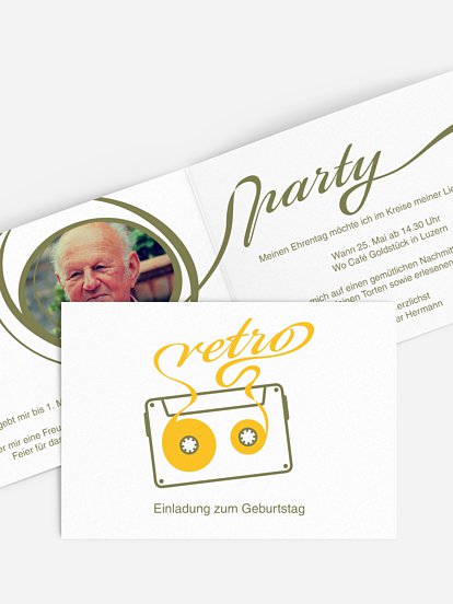 Einladung 70. Geburtstag Mixtape