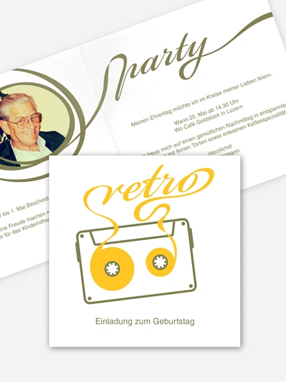 Einladung 70. Geburtstag Mixtape