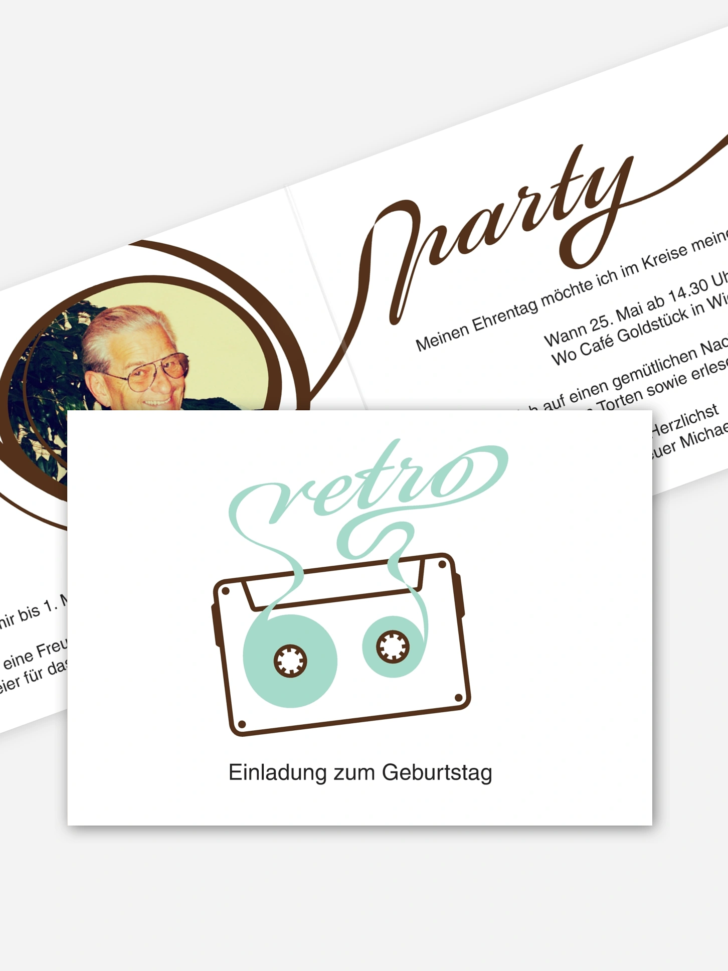 Einladung 80. Geburtstag Mixtape
