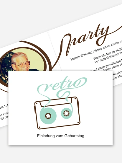 Einladung 80. Geburtstag Mixtape