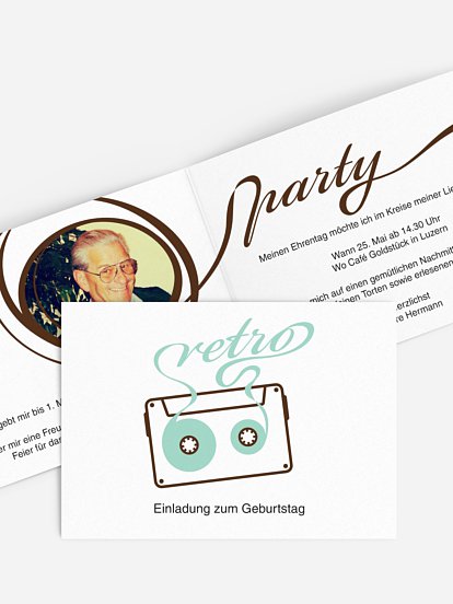 Einladung 80. Geburtstag Mixtape