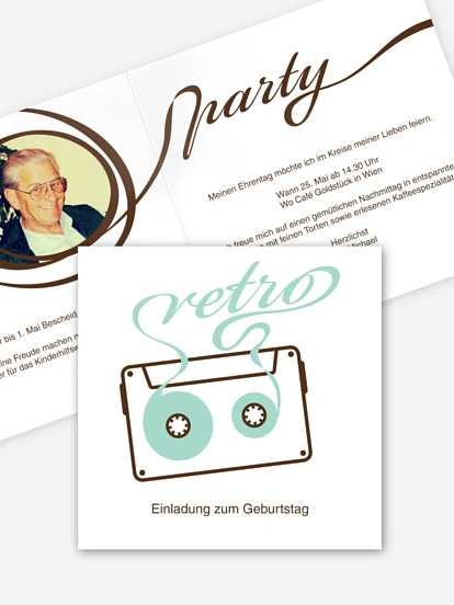 Einladung 80. Geburtstag Mixtape