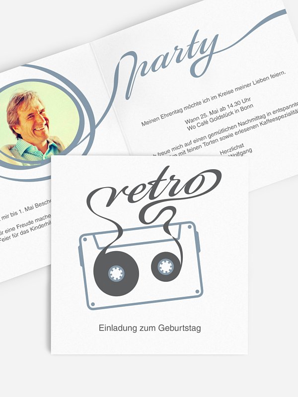 Geburtstagseinladung Mixtape