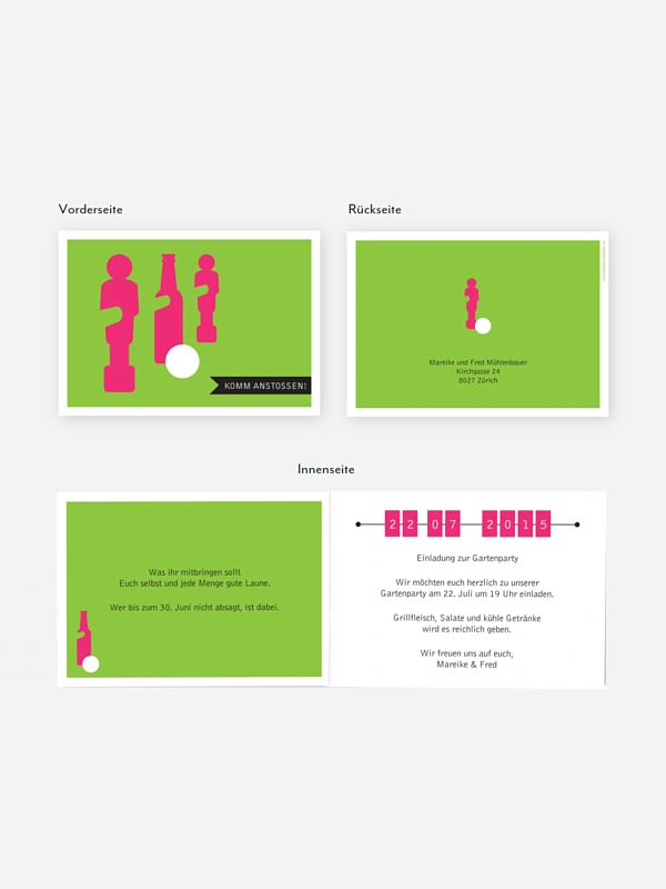 Partyeinladung Anstoss