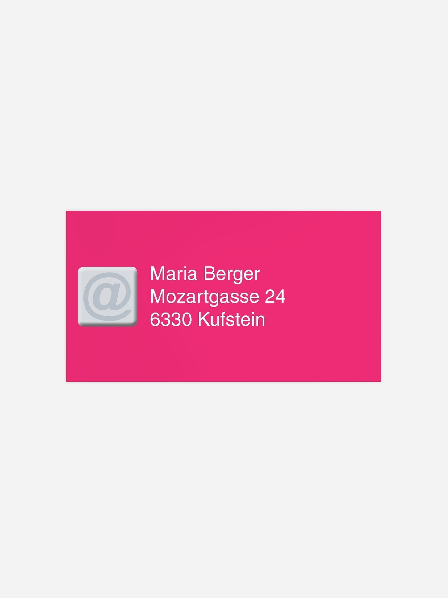 Empfängeraufkleber Geburtstag alt