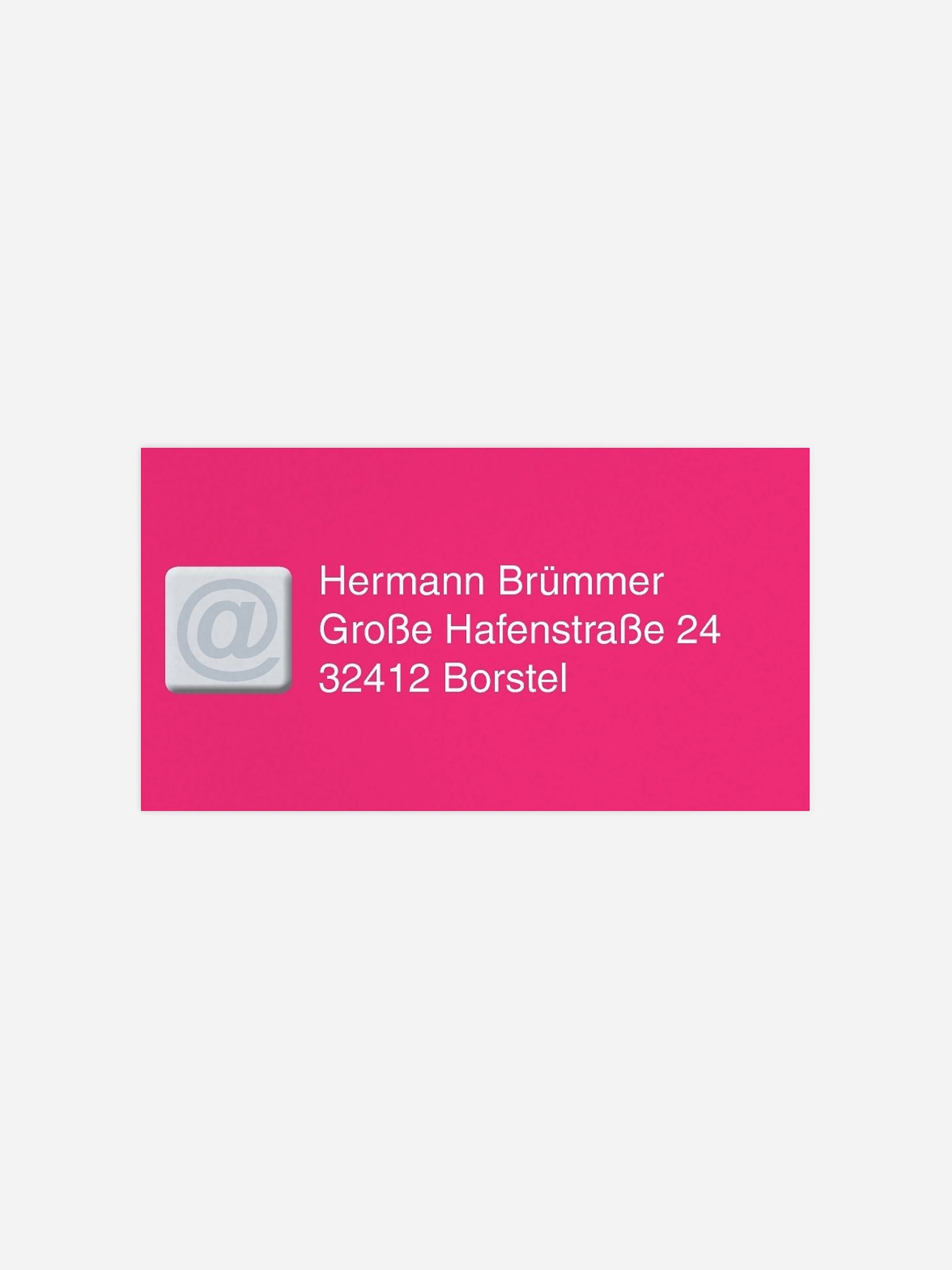 Empfängeraufkleber Geburtstag alt