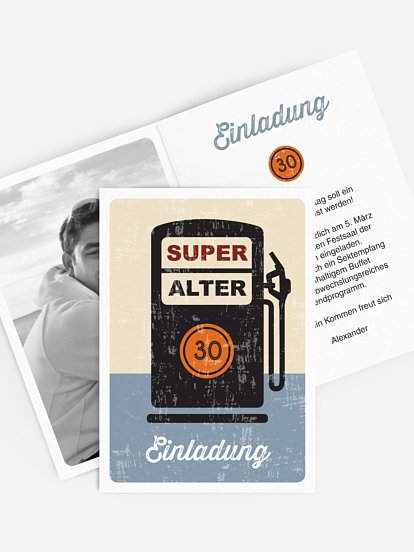 Einladung 30. Geburtstag Super Alter