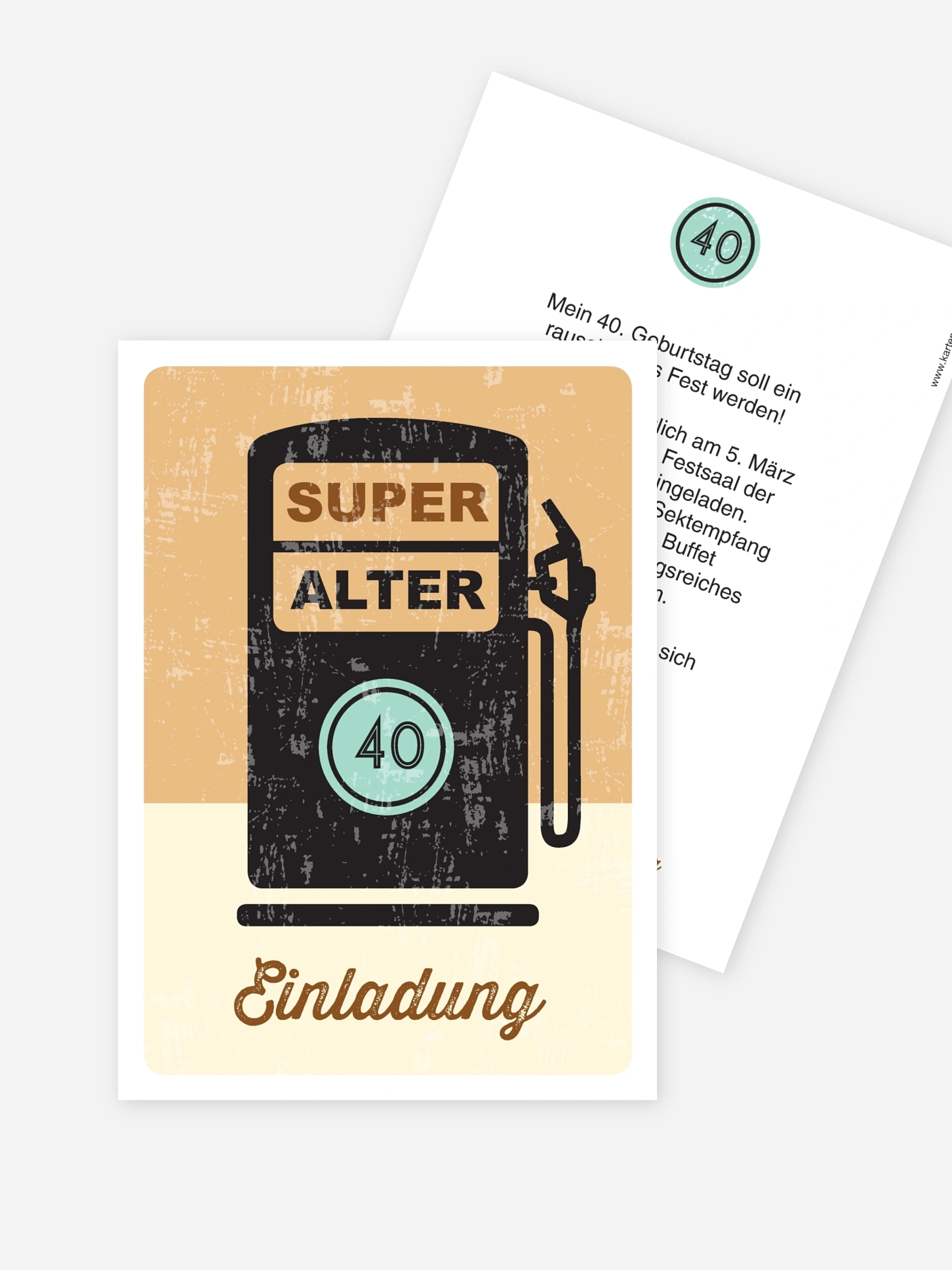 Einladung 40. Geburtstag Super Alter