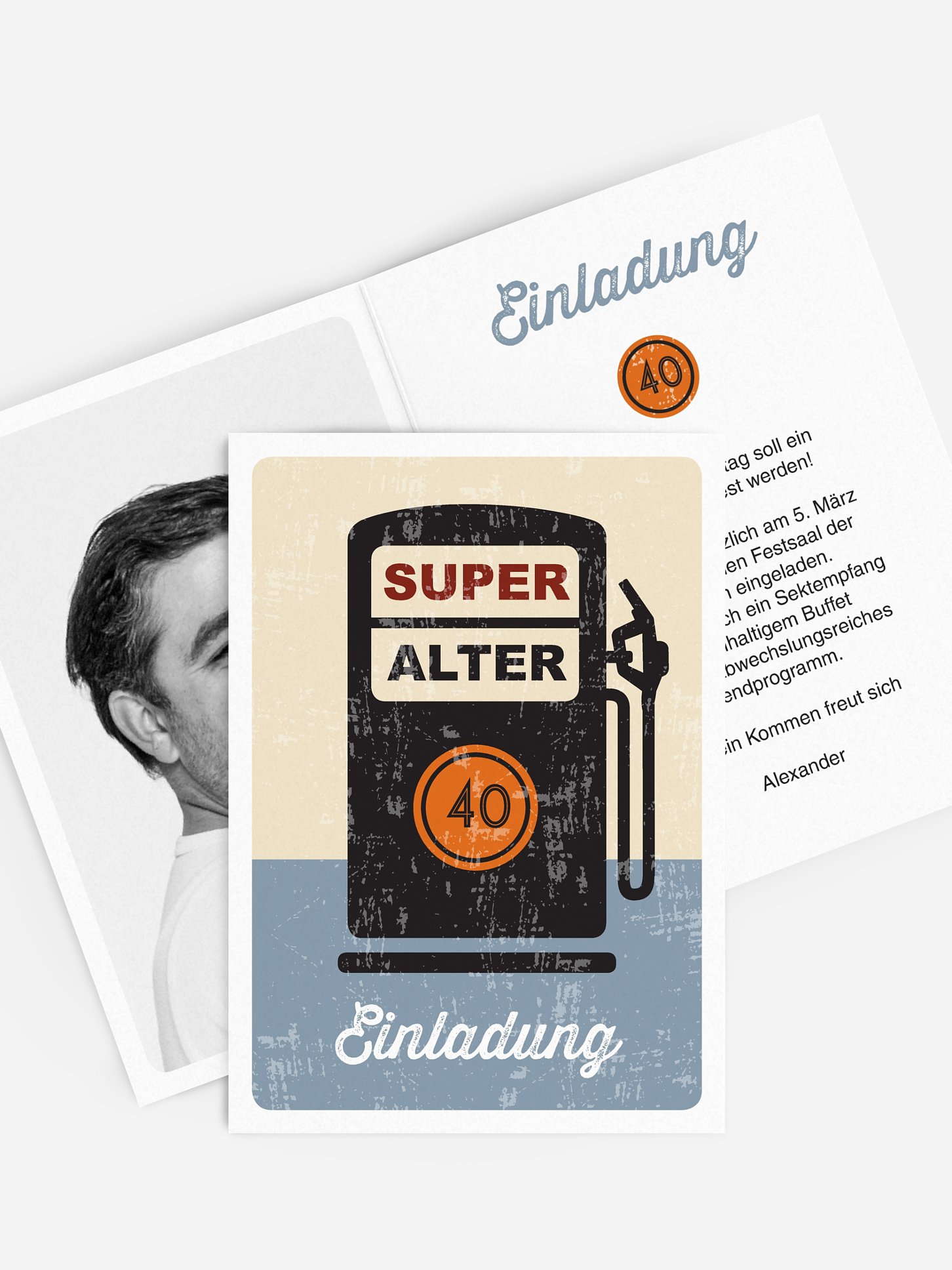 Einladung 40. Geburtstag Super Alter