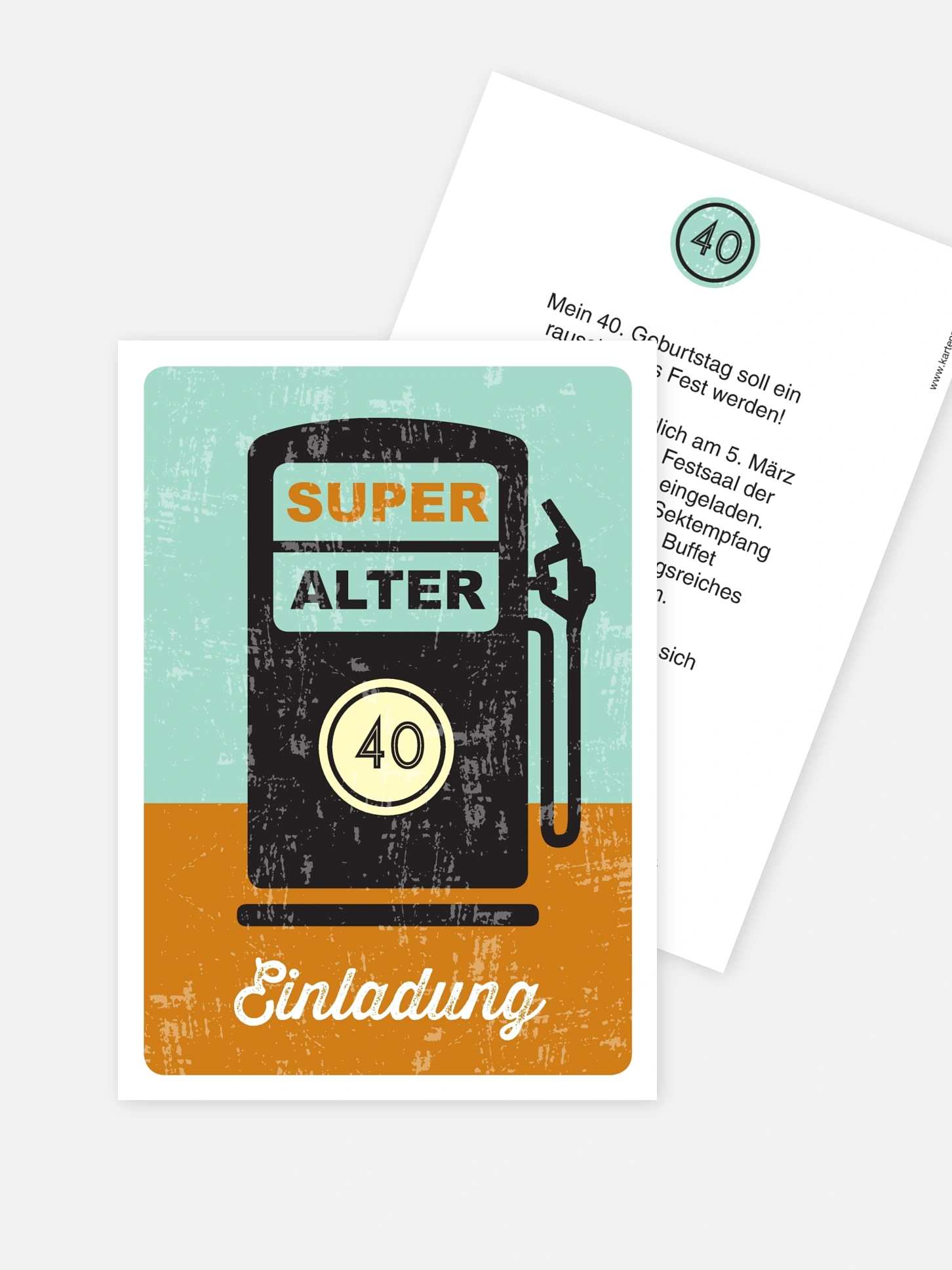 Einladung 40. Geburtstag Super Alter