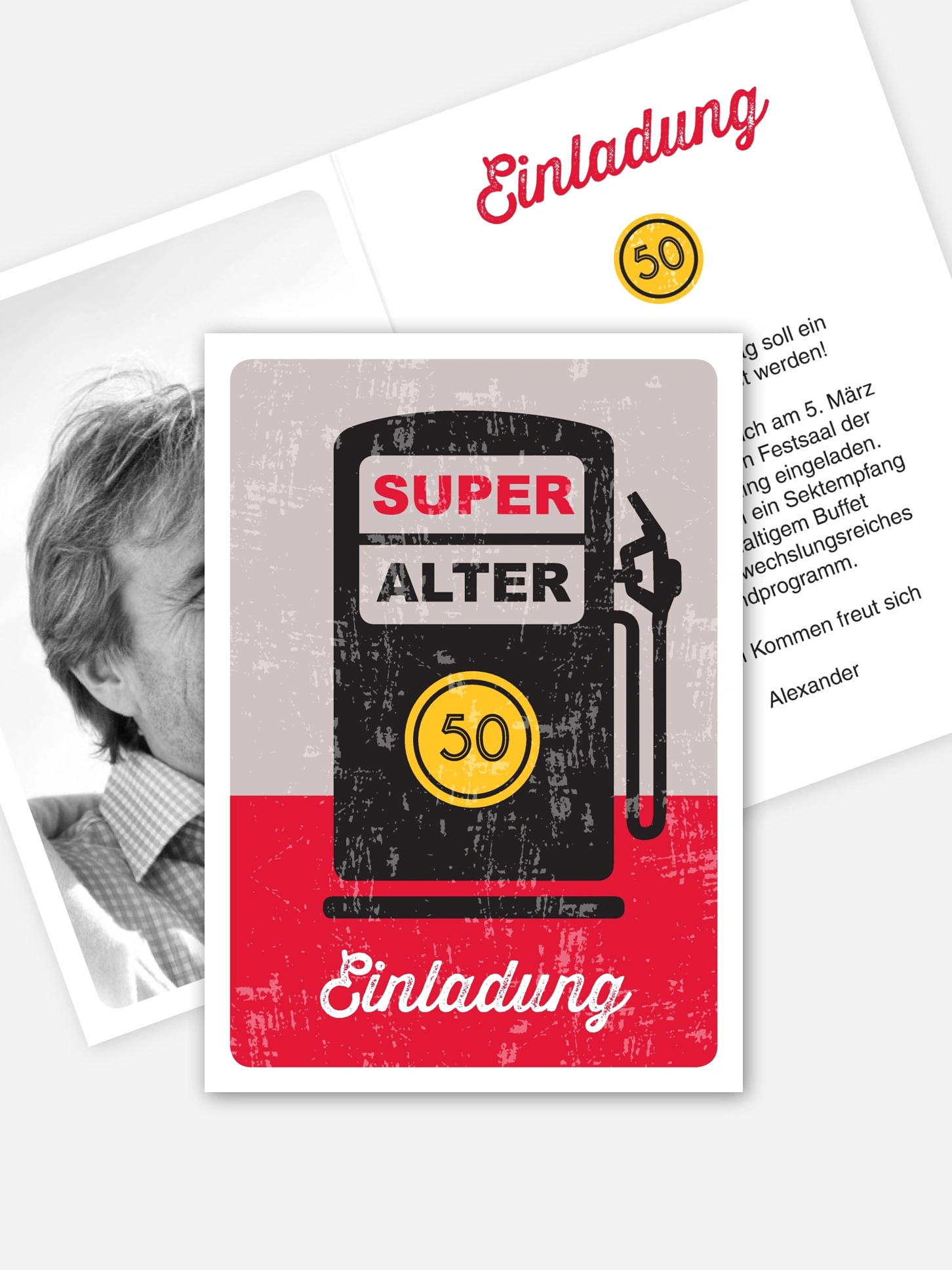 Einladung 50. Geburtstag Super Alter