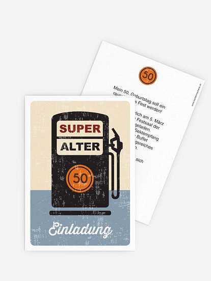 Einladung 50. Geburtstag Super Alter