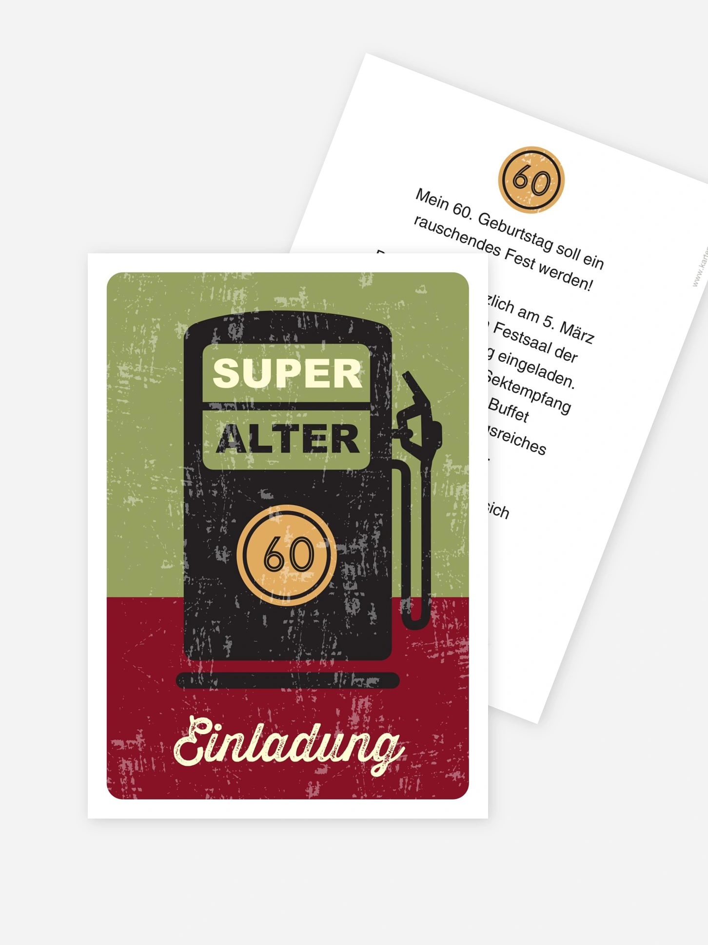 Einladung 60. Geburtstag Super Alter