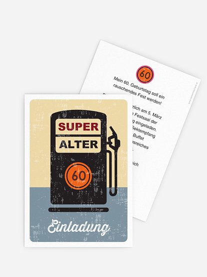 Einladung 60. Geburtstag Super Alter