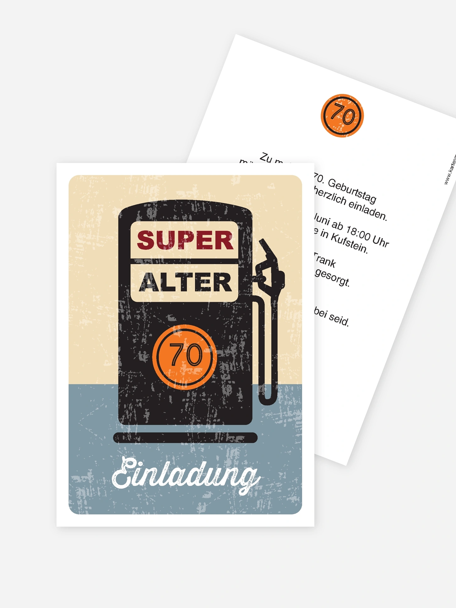 Einladung 70. Geburtstag Super Alter
