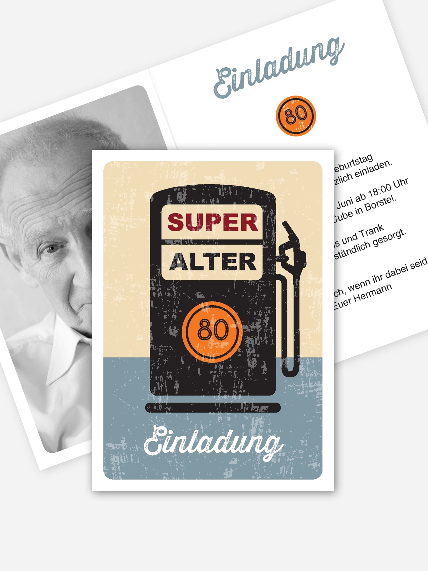 Einladung 80. Geburtstag Super Alter