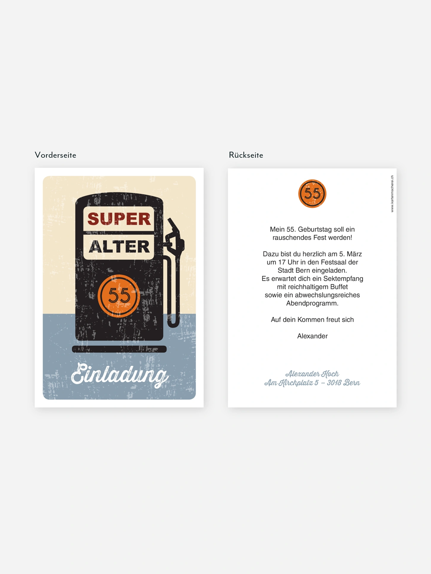 Geburtstagseinladung Super Alter