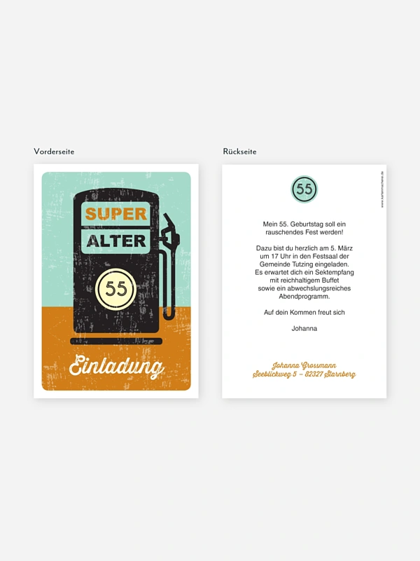 Geburtstagseinladung Super Alter
