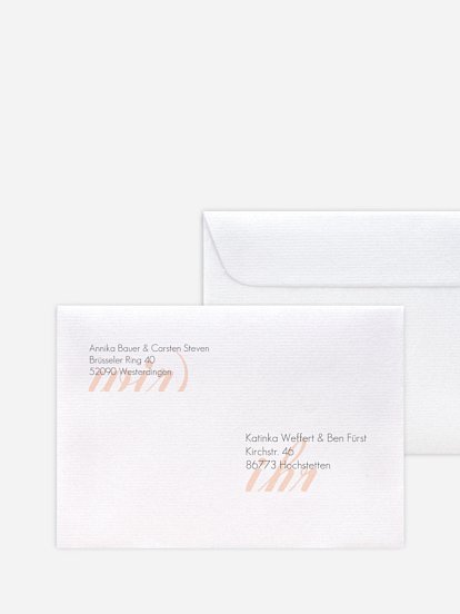 Bedruckter Briefumschlag Hochzeit Liebesworte