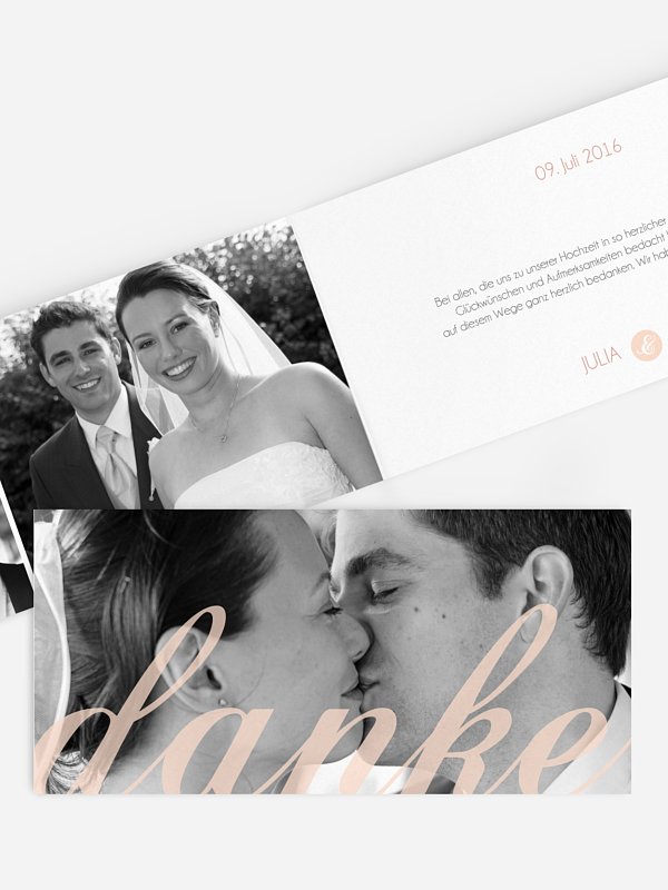 Dankeskarte Hochzeit Liebesworte