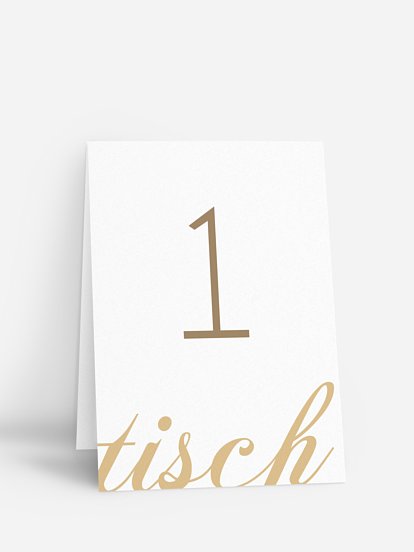 Tischnummer Liebesworte