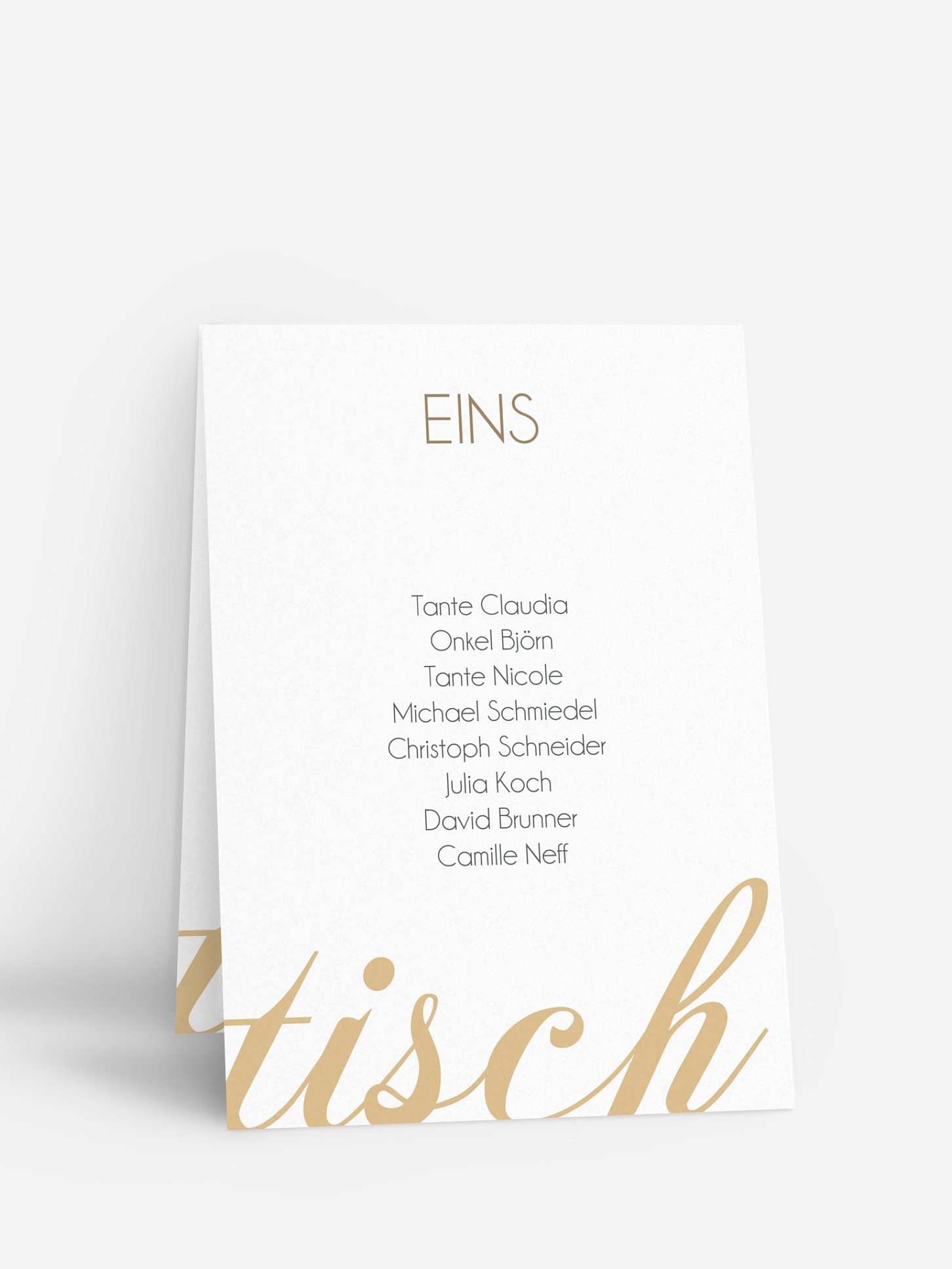 Gruppentischkarte Liebesworte
