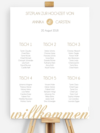 Sitzplan Plakat Liebesworte