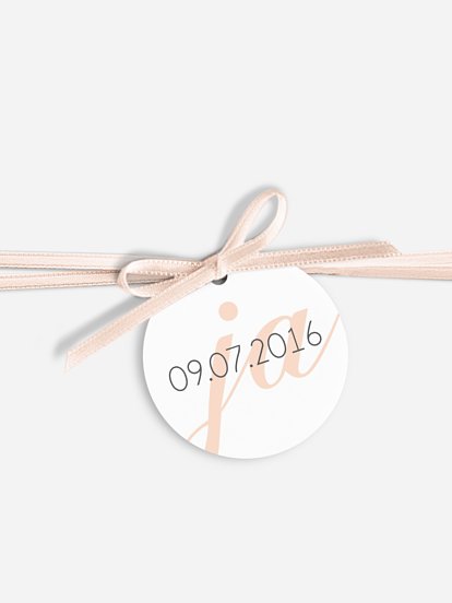 Anhänger mit Band zur Hochzeit Liebesworte