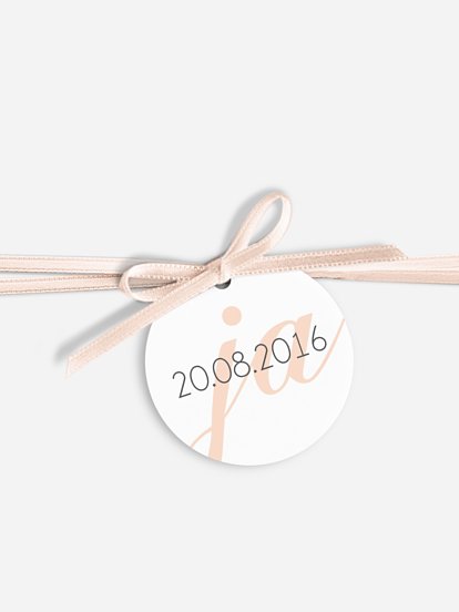 Anhänger mit Band zur Hochzeit Liebesworte