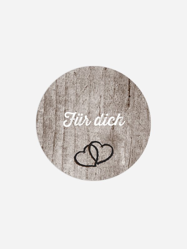 Geschenkaufkleber Hochzeit Wooden Love