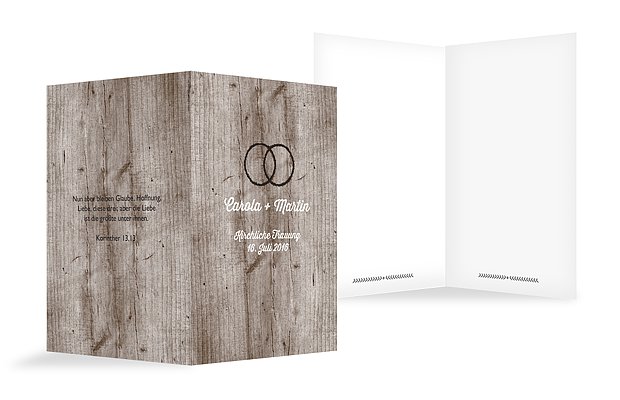Kirchenheft Hochzeit Wooden Love