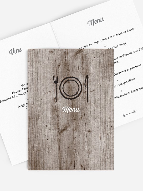 Menu mariage Pour toujours