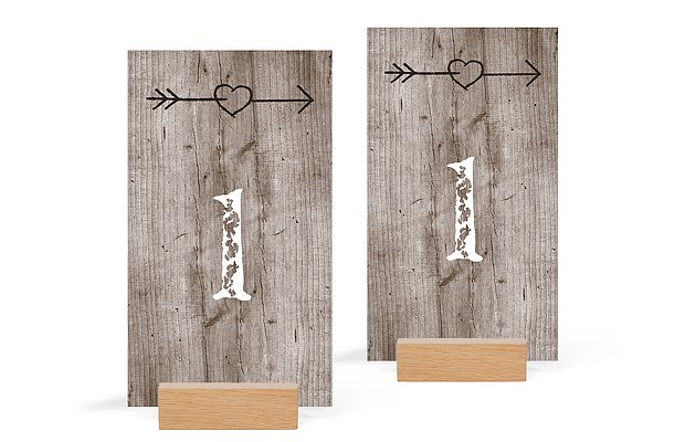 Tischnummer Wooden Love