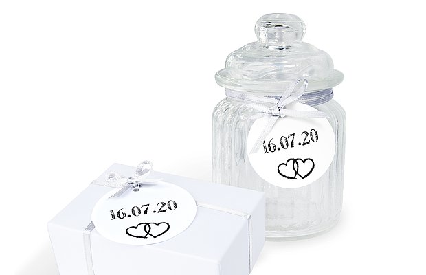Anhänger mit Band zur Hochzeit Wooden Love