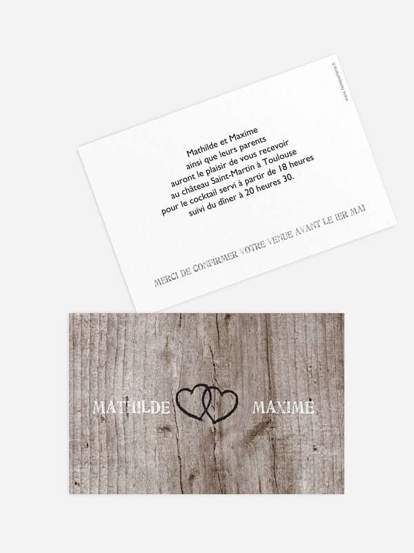 Carton d'invitation Pour toujours