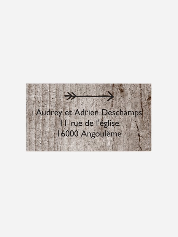 Étiquette destinataire mariage Pour toujours