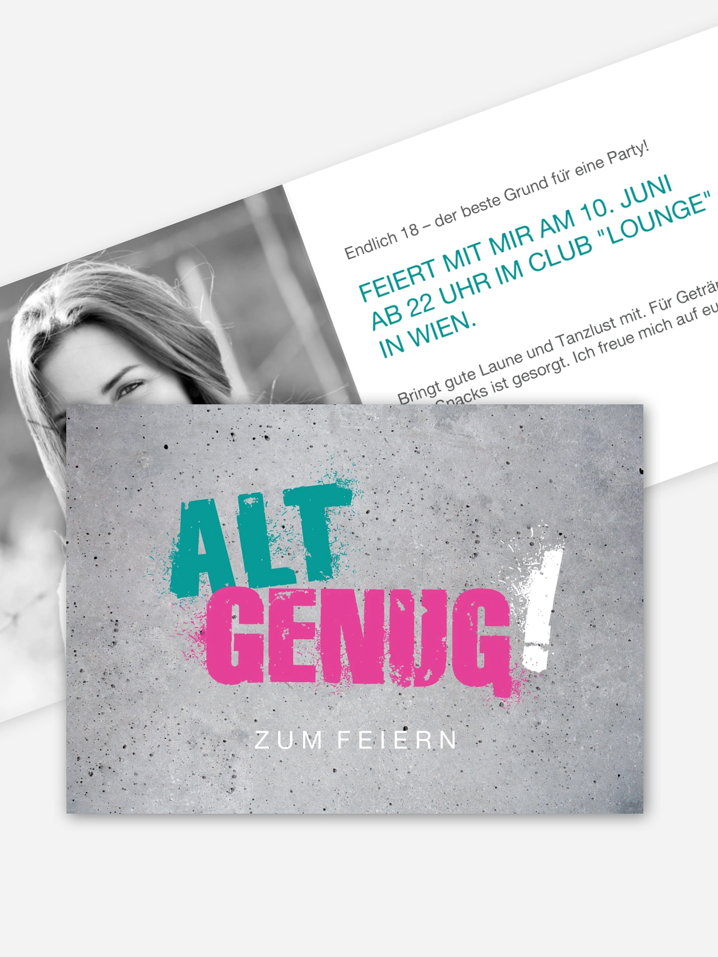 Einladung 18. Geburtstag Streetart