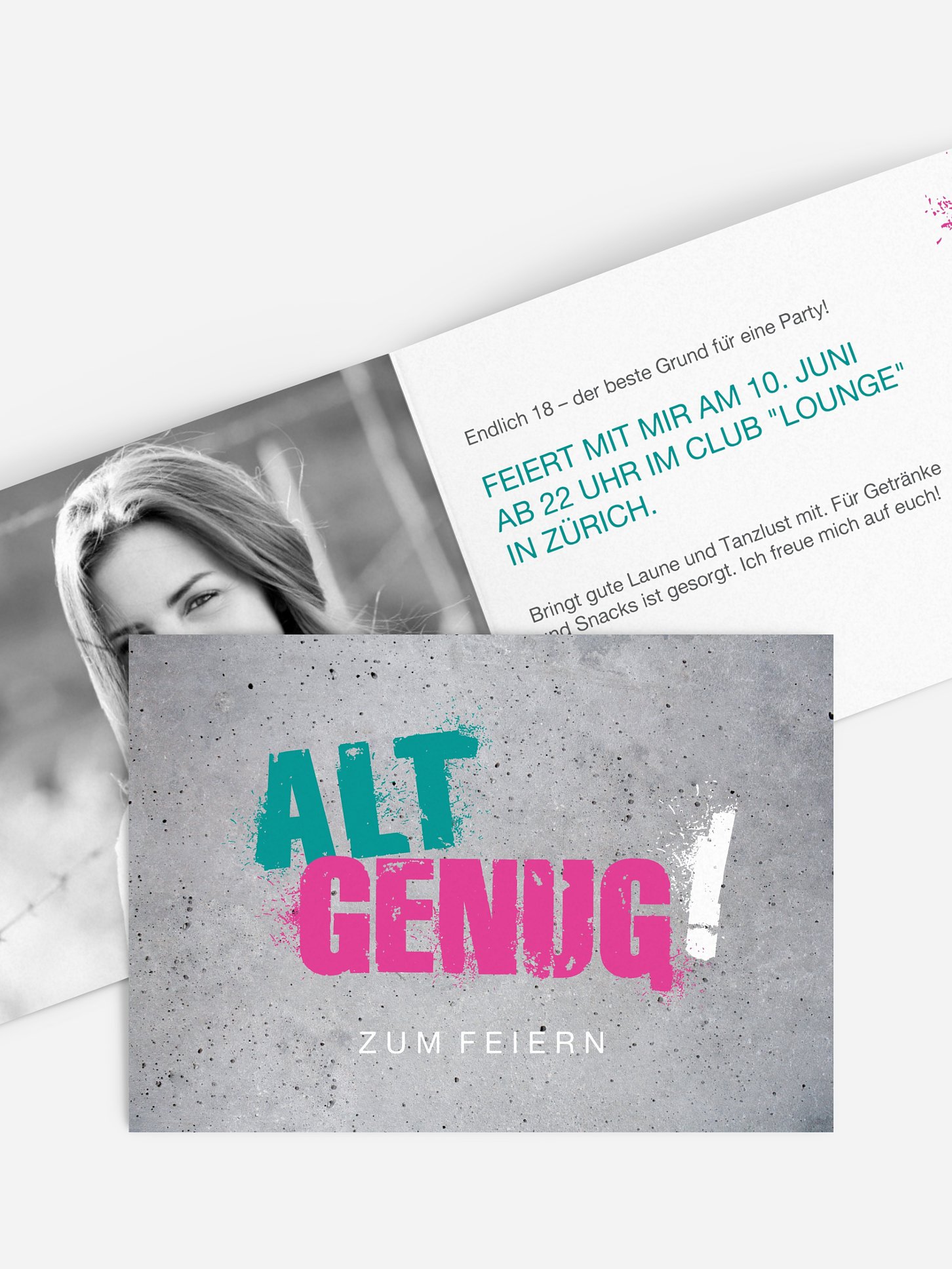 Einladung 18. Geburtstag Streetart