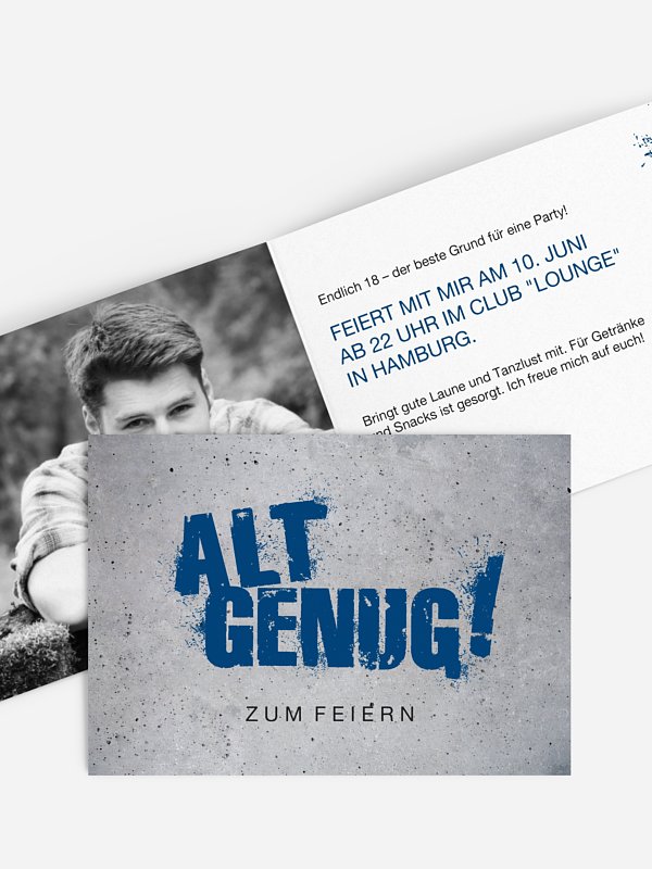 Einladung 18. Geburtstag Streetart