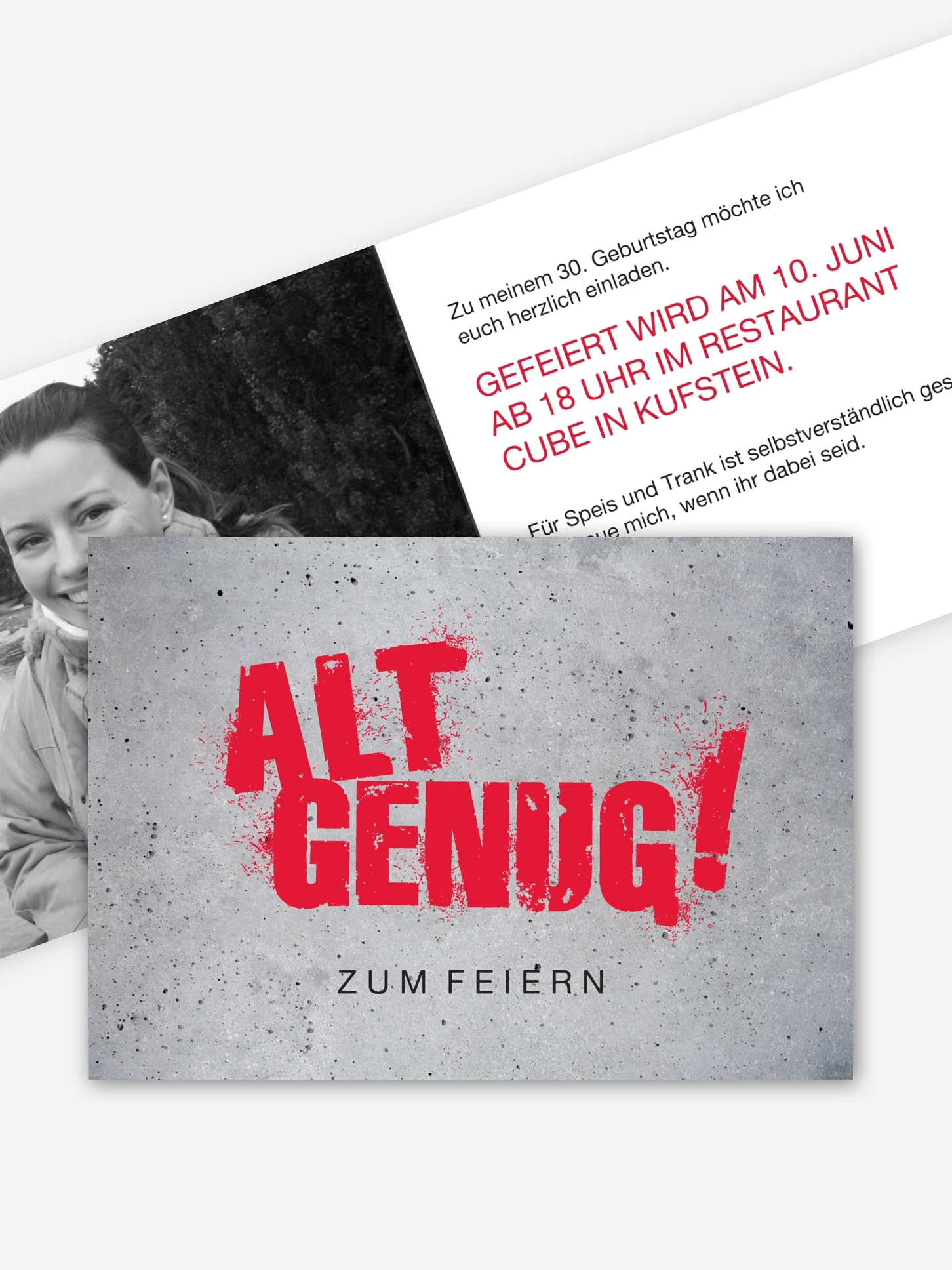 Einladung 30. Geburtstag Streetart