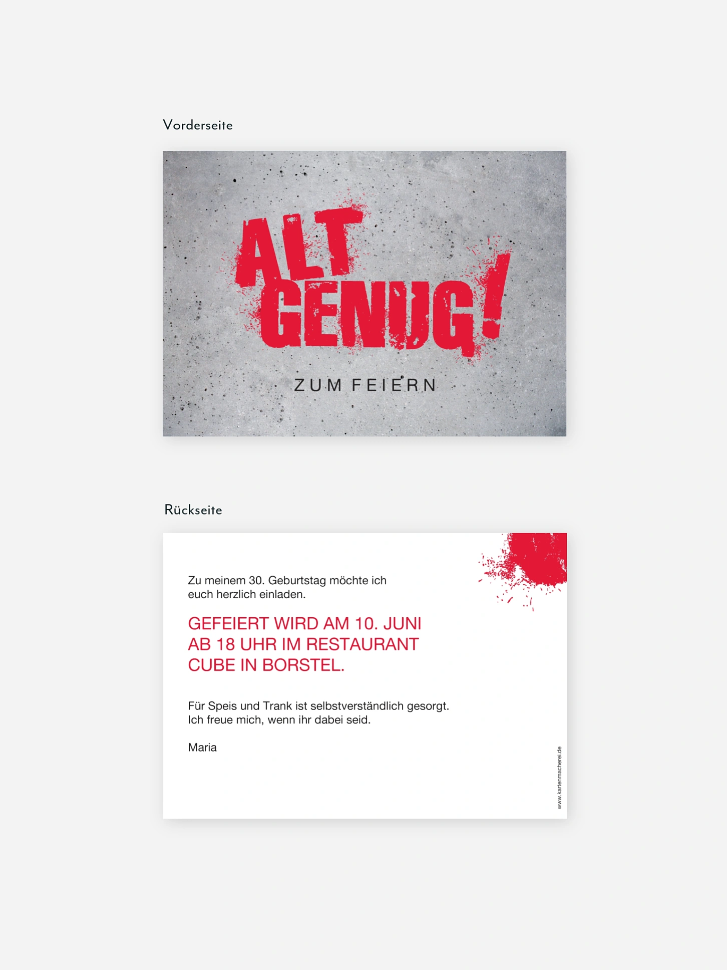 Einladung 30. Geburtstag Streetart