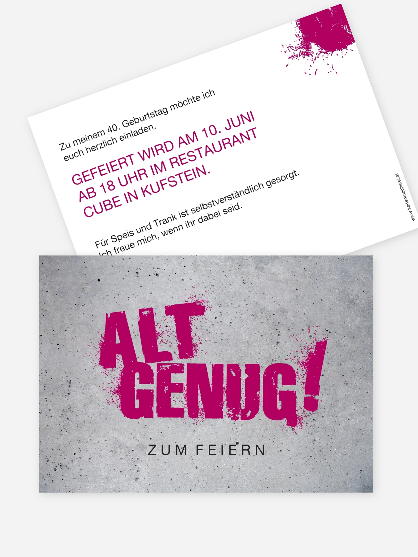 Einladung 40. Geburtstag Streetart