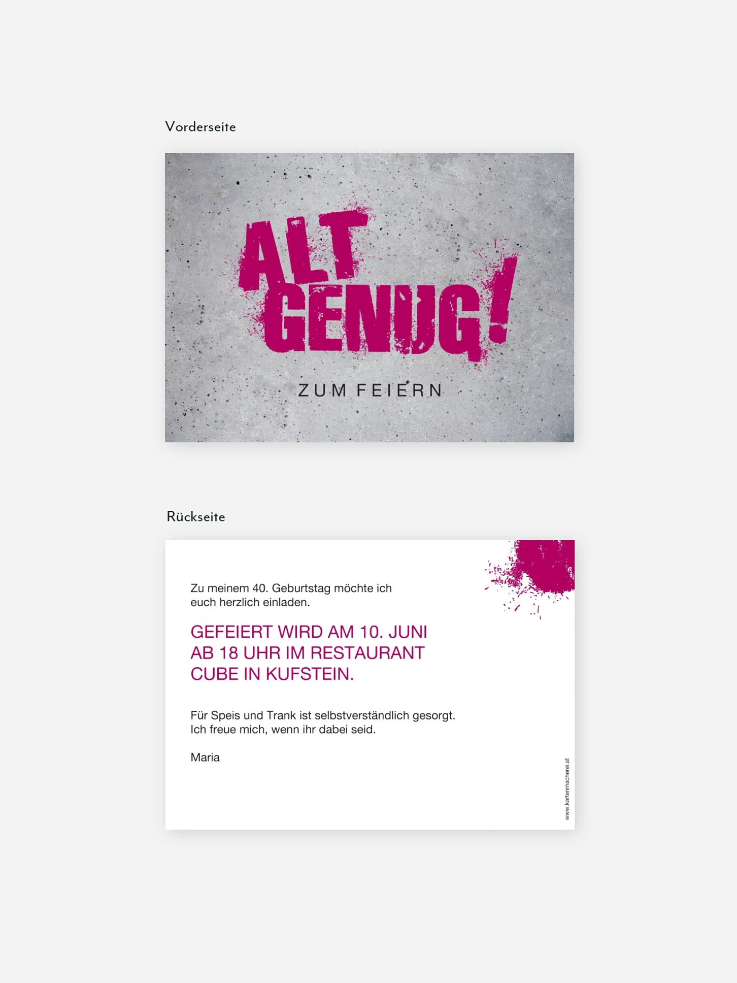 Einladung 40. Geburtstag Streetart