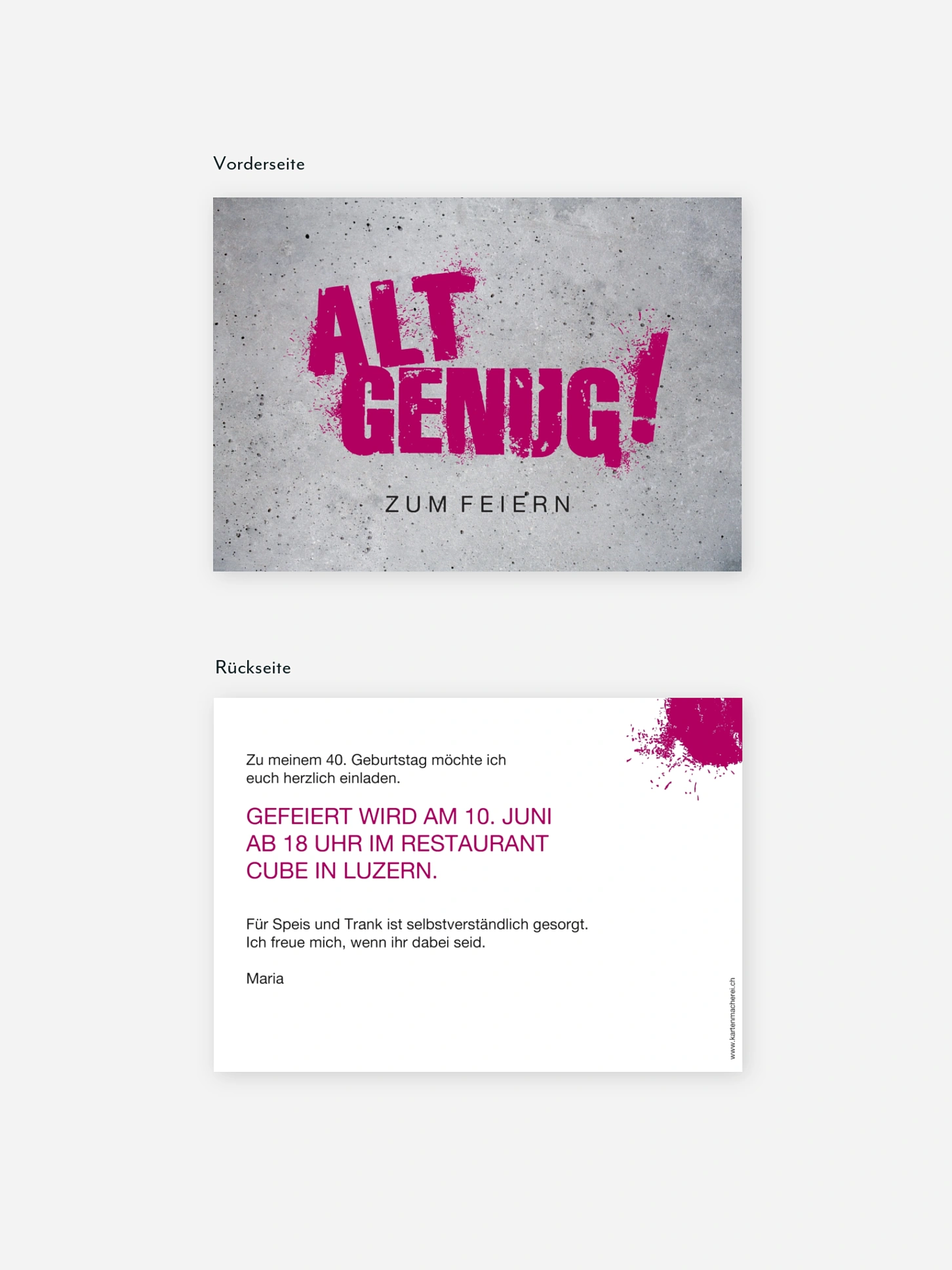 Einladung 40. Geburtstag Streetart