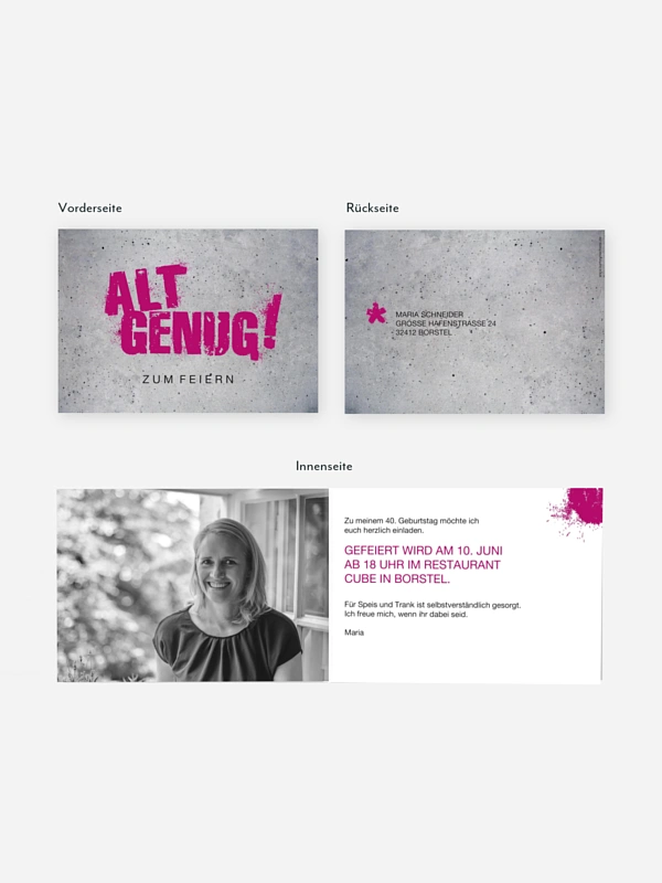 Einladung 40. Geburtstag Streetart