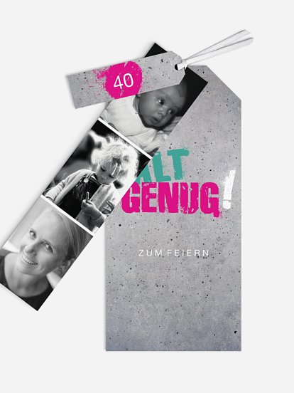 Einladung 40. Geburtstag Streetart