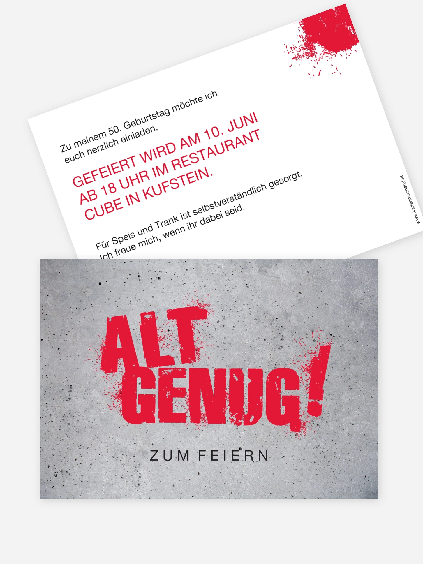 Einladung 50. Geburtstag Streetart