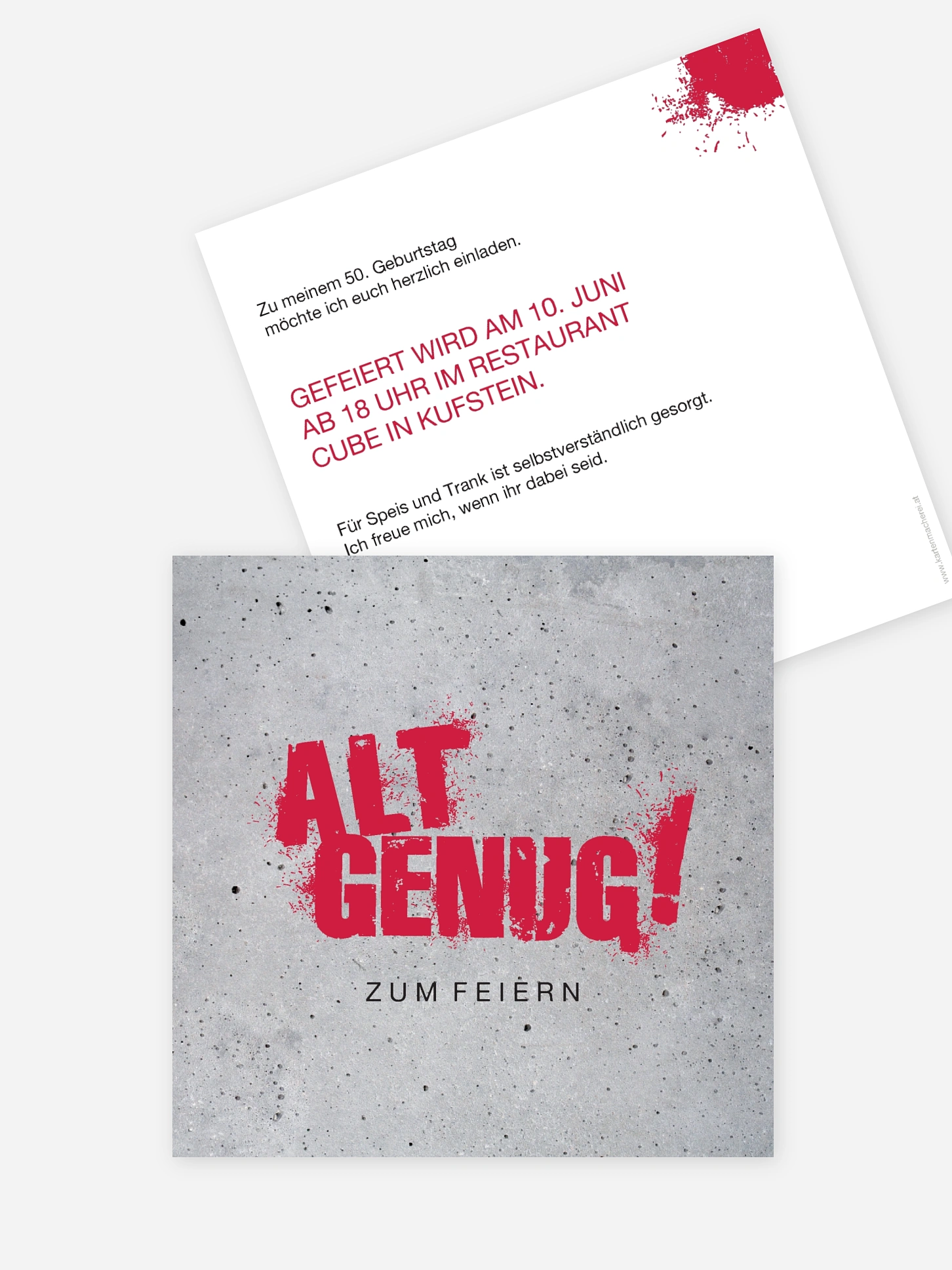 Einladung 50. Geburtstag Streetart