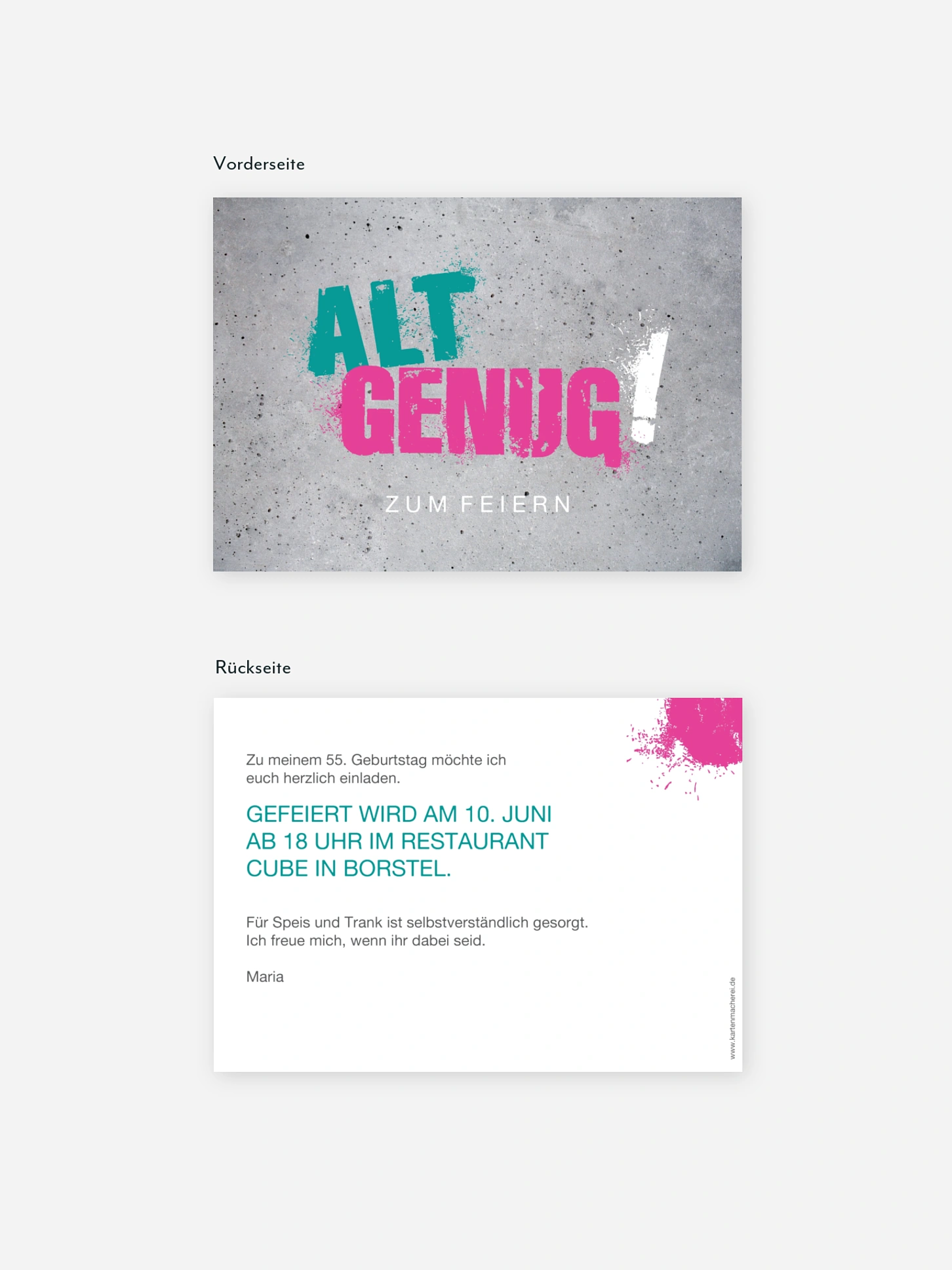 Geburtstagseinladung Streetart